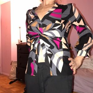 Diane von furstenburg silk blouse size4